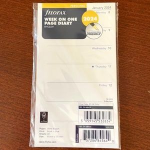 Personal FiloFAX Week On One Page Diary 2024